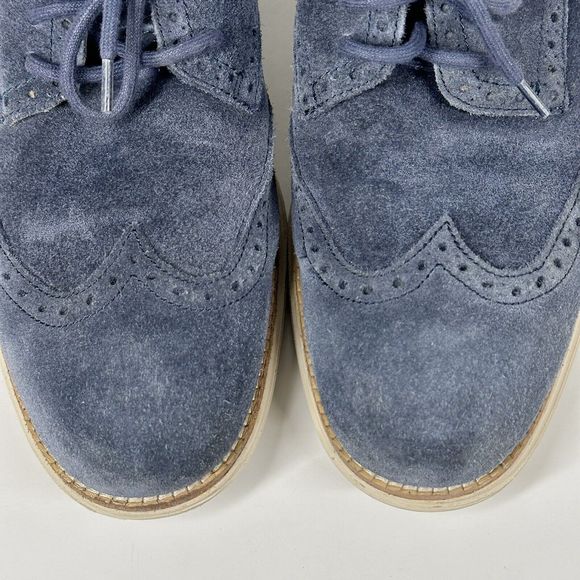 Cole Haan LunarGrand Wing Tip Oxford C10227 Navy Blue Suede Men’s Size 8.5 main image 11